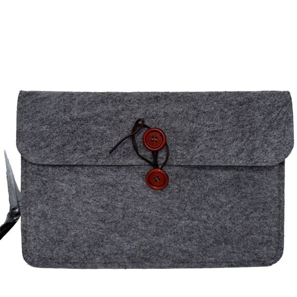 Felt Ipad/tablet Sleeve NWOT Universal 10.50 x 8.25 inches Gray Lined - Picture 1 of 12